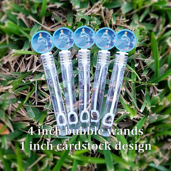 8+ Cinderella Bubble Wands - Cinderella Favors - Bubbles Favors - Cinderella Loot Bags - Cinderella Party Favors - Mini Bubbles