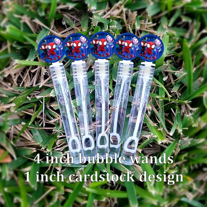8 Spidey Bubble Wands Spidey Party Favors Bubbles Favors Etsy