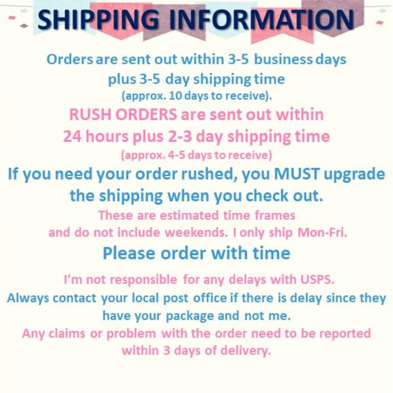 Rush Order Example Rush Order Upgrade - Etsy