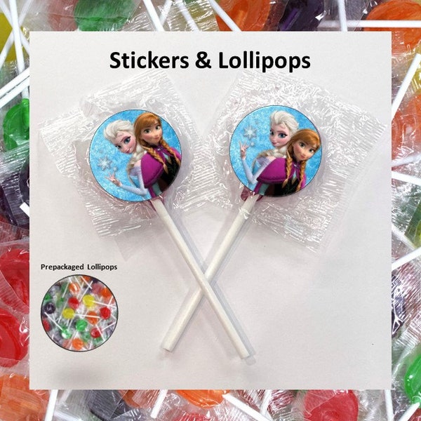 8+ Frozen Lollipops - Frozen Favors - Lollipops Favors - Frozen Candy Bags - Frozen Party Favors