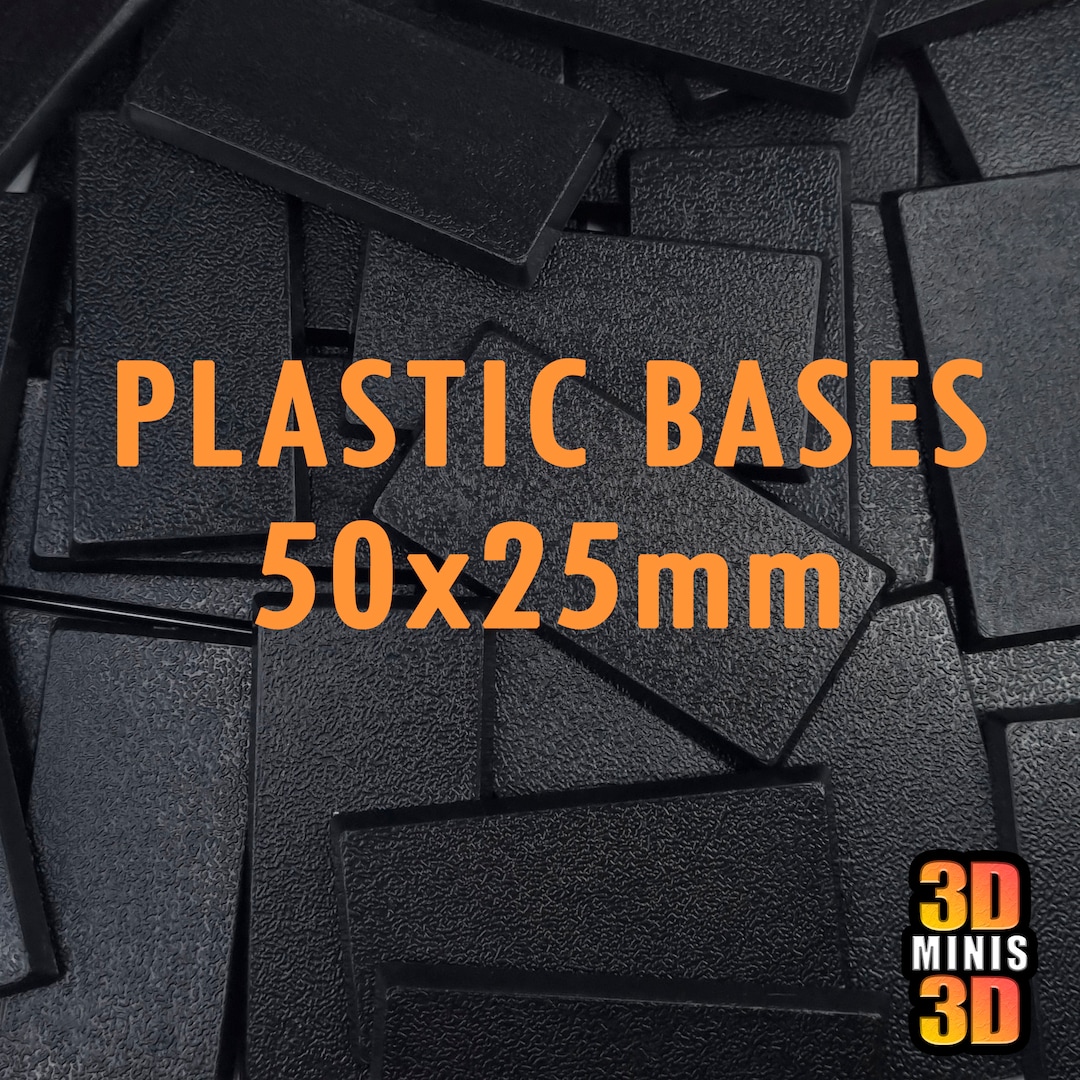 Plastic Bases 50x25mm for Miniatures. Wargames, RPG. 3D Minis 3D