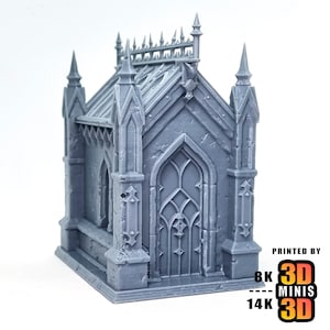 Mausoleum graveyard, cemetery terrain. necropolis, miniature wargames, Scatter. RPG, 3D Minis 3D, Dungeons & Dragons