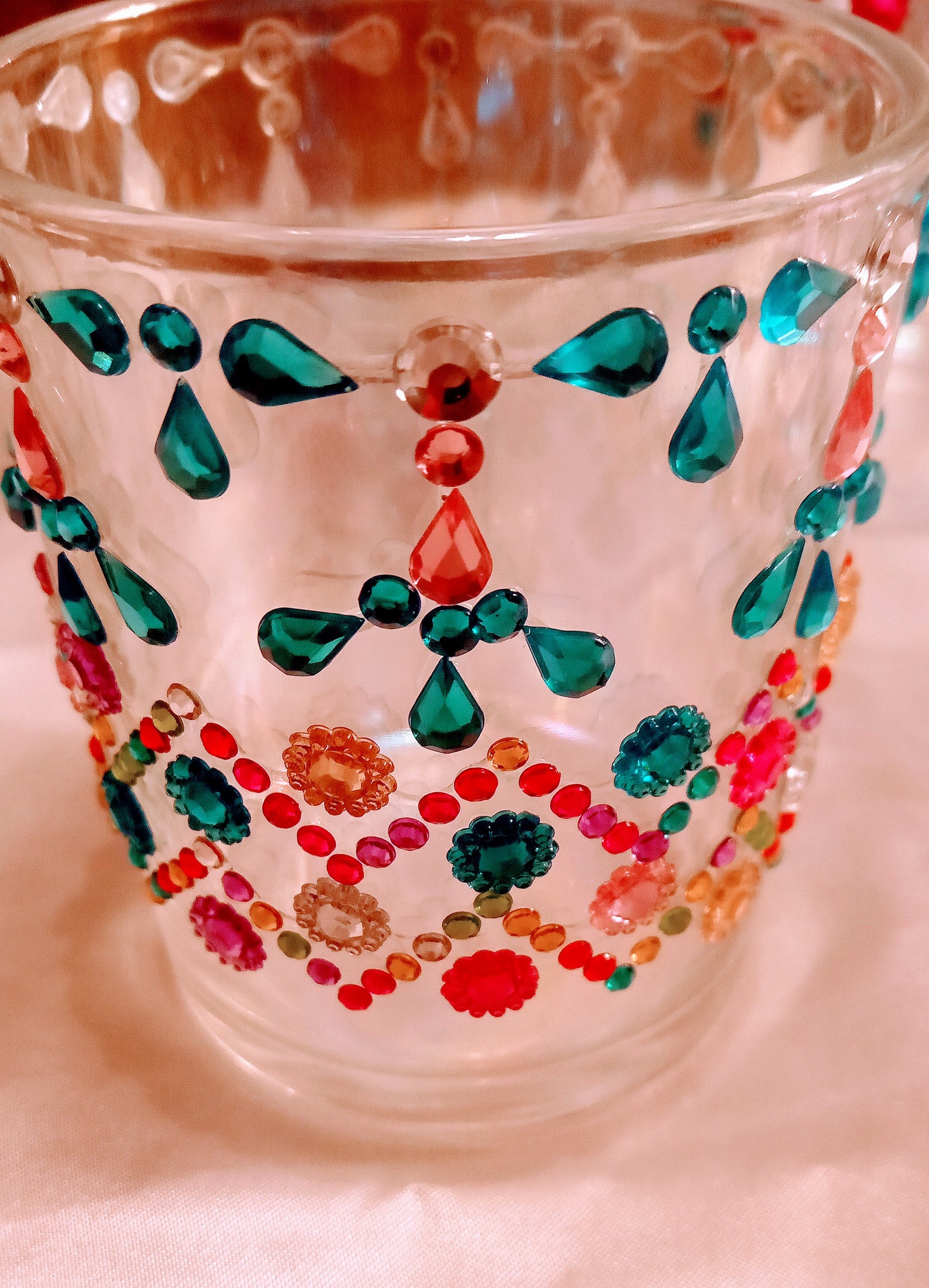 JEWELED CANDLE HOLDERS Beautiful Tealight Candle Holders. Set Etsy