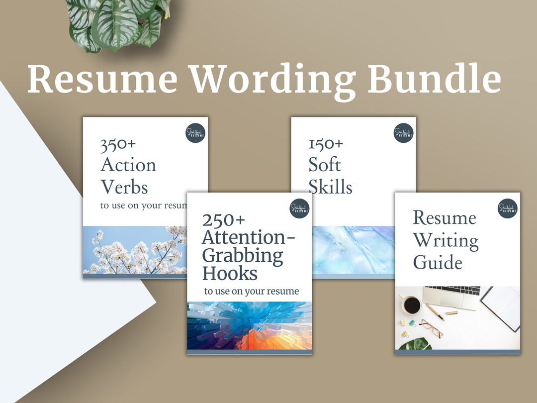 Resume Template Wording Bundle CV Wording Resume / CV Guides Etsy