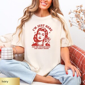 Family Drama & Deviled Eggs T-shirt, Funny Thanksgiving Christmas Tee