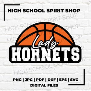 Hornets Basketball Digital Vector Cricut Logo File - Hornet Mascot Basketball Sublimation PNG pdf JPG dxf EPS svg Clip Art Silhouette Files