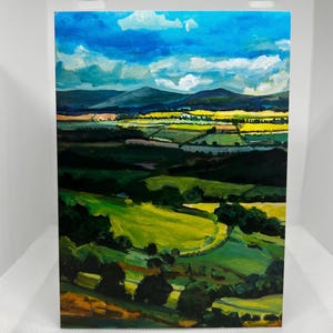 Blanko Grußkarte Walk on the Malvern Hills nach dem original Acrylgemälde von Margaret Powell Art