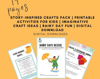 Story-Inspired Crafts Pack | Printable Activities for Kids | Imaginative Craft Ideas | Rainy Day Fun | Digital Download