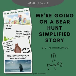 We&#39;re going on a bear hunt story sheets - Digital Download