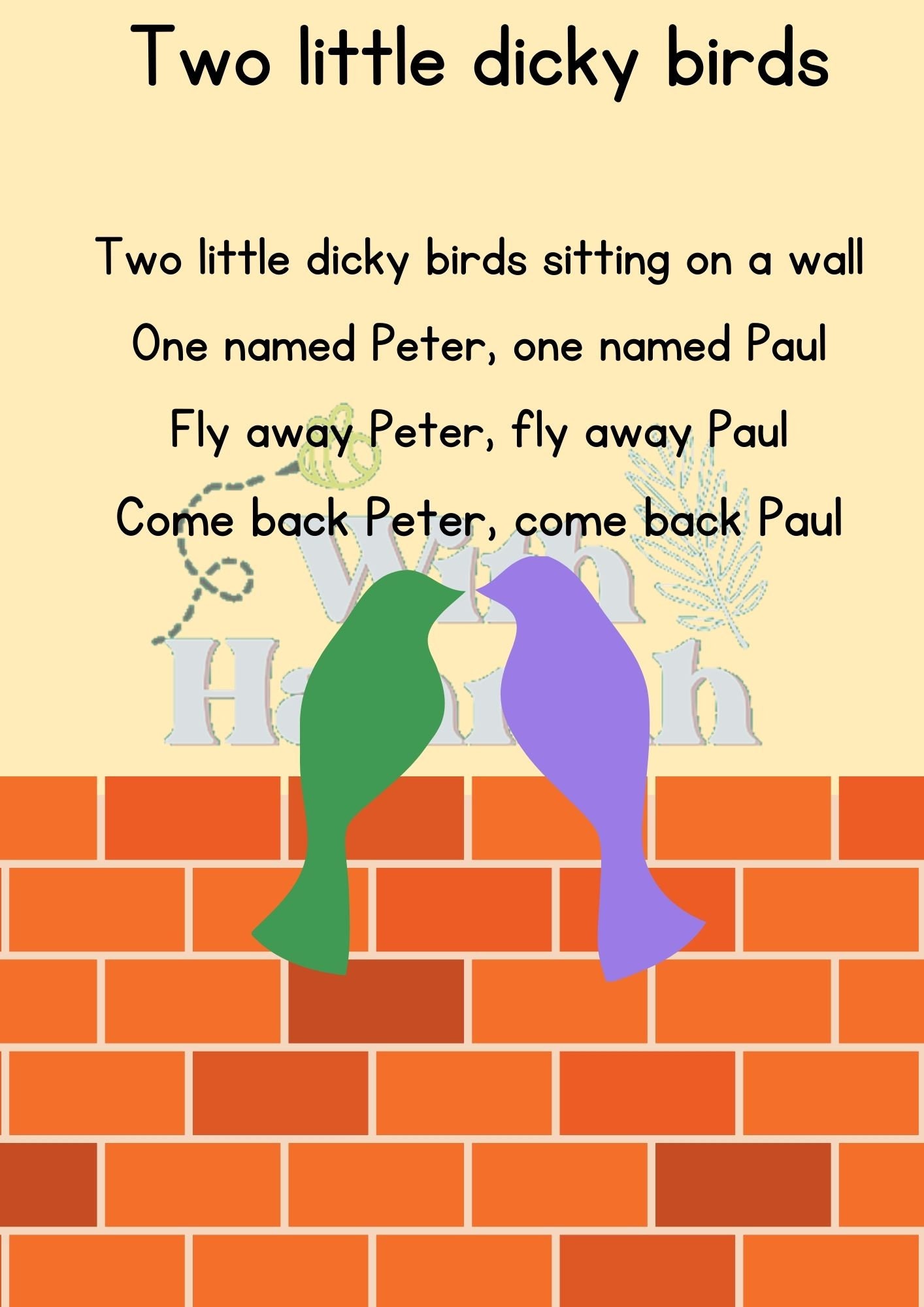 10 Colourful Nursery Rhyme Sheets Digital Download - Etsy