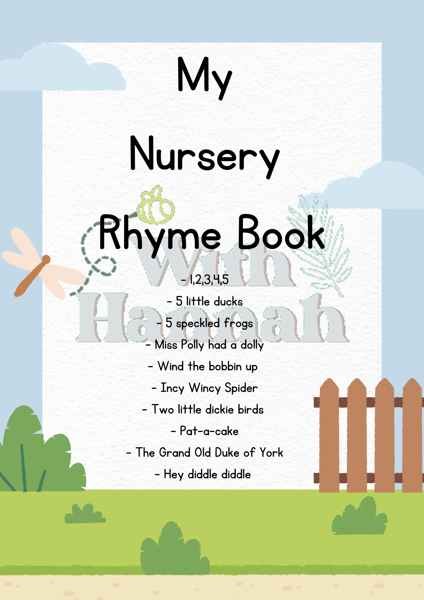 10 Colourful Nursery Rhyme Sheets Digital Download Etsy