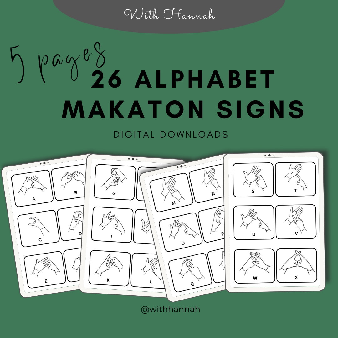 Alphabet Makaton Cards Digital Download - Etsy