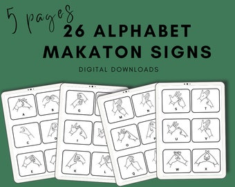 Alphabet Makaton cards - digital download