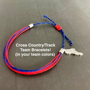 Track Bracelet, Cross Country, Sports Gift, Personalized Bracelet, Team Gift Idea, Team Swag, Running Gift, Marathon Gift, Track Team Gift