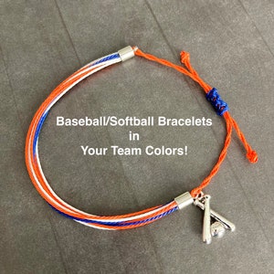 Baseball Softball Bracelet, Sports Gift, Baseball Softball Team, Personalized Bracelet, Team Gift Idea, Team Swag, Softball Gift Idea,