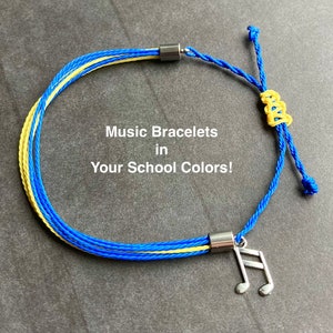 Music Bracelets, Band Gifts, Choir Gifts, Orchestra Gifts, Jazz Band Gifts, Marching Band Bracelet, Music Gift Idea, School Band, Show Choir