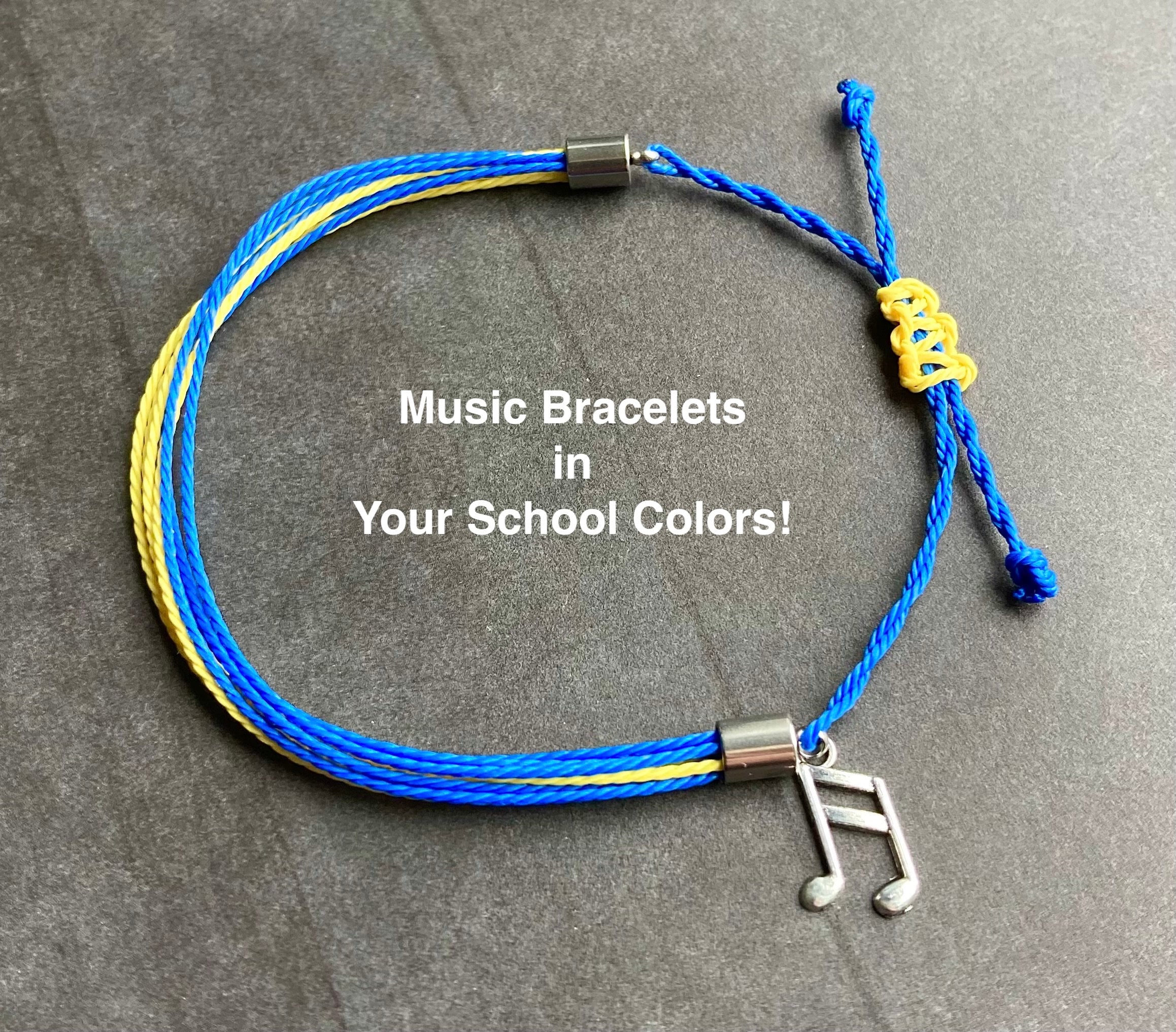 Music Bracelets, Band Gifts, Choir Gifts, Orchestra Gifts, Jazz Band Gifts, Marching Band Bracelet, Music Gift Idea, School Band, Show Choir