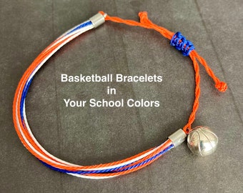 Basketball Bracelet, Sports Gift, Basketball Team, Personalized Bracelet, Team Gift Idea, Team Swag, Basketball Gift Idea,