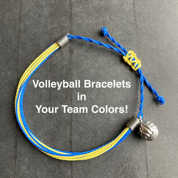 Volleyball Team Bracelets, Sports Gift, Volleyball Personalized Bracelet, Team Gift Idea, Team Swag, Volleyball Gift Idea