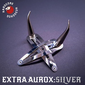 EXTRA AUROX Horn Hair Clips (Silver)