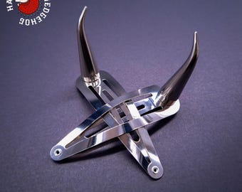 EXTRA AUROX Horn Hair Clips (Silver)