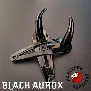 BLACK AUROX Horn Hair Clips