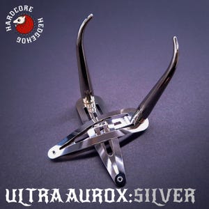 ULTRA AUROX Horn Hair Clips (Silver)