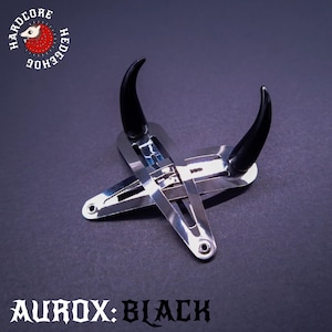 AUROX: BLACK Horn Hair Clips