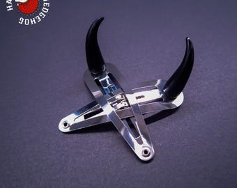 AUROX: BLACK Horn Hair Clips