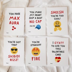 Kids Slang Valentine's Day Cards, Funny Valentines Card Printable, Classroom Valentines, Teen Boys Valentines, Class Valentines Card Emoji