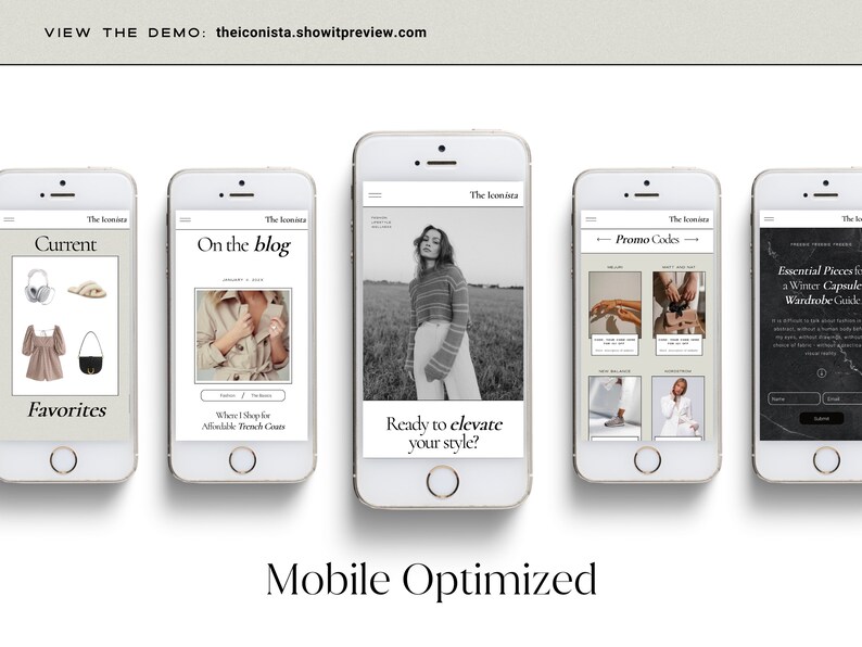 Showit Template Showit site Template Blogger Template Etsy Canada