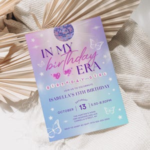 In My Birthday Era Invitation, 13th Birthday Invitation, Editable 13th Birthday Invitations, Teen 13th Birthday Invitation Girl Template DIY