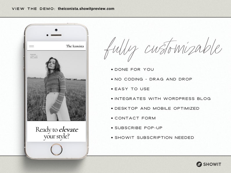 Showit Template Showit Website Template Blogger Template Etsy Canada