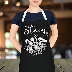 Custom Hair Stylist Apron Personalised Hairdresser Apron Gift Hair Salon Supplies Barber Canvas Apron Coiffeur Apron Salon Hair Technician