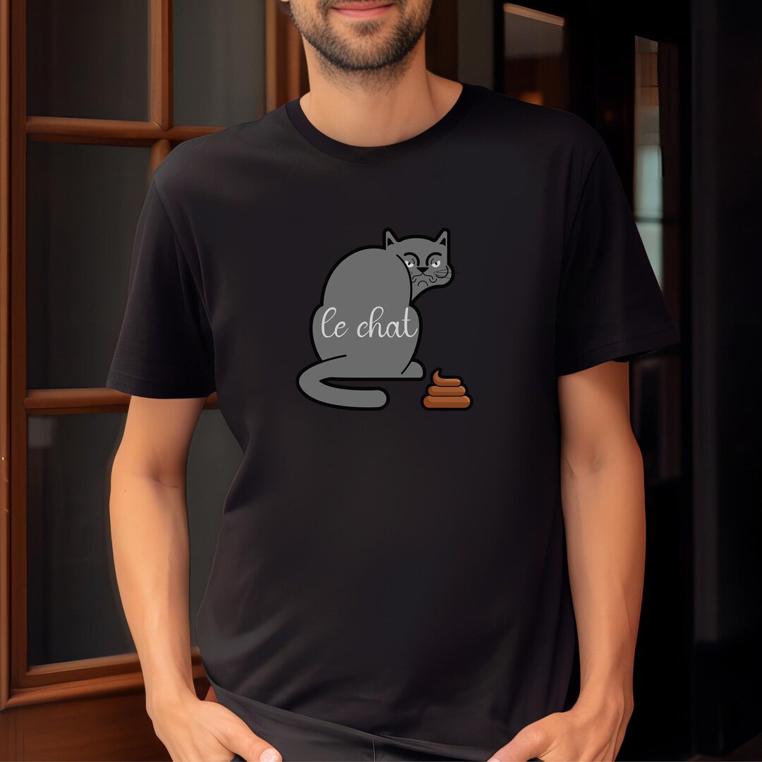 Funny Cat T-shirt French Pun Cat T Shirt Funny Gift for Cat Lover ...