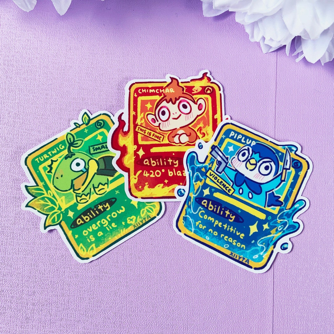 Gen 4 Life Crisis Pocket Card Stickers | Cute Silly Stickers | Trading ...