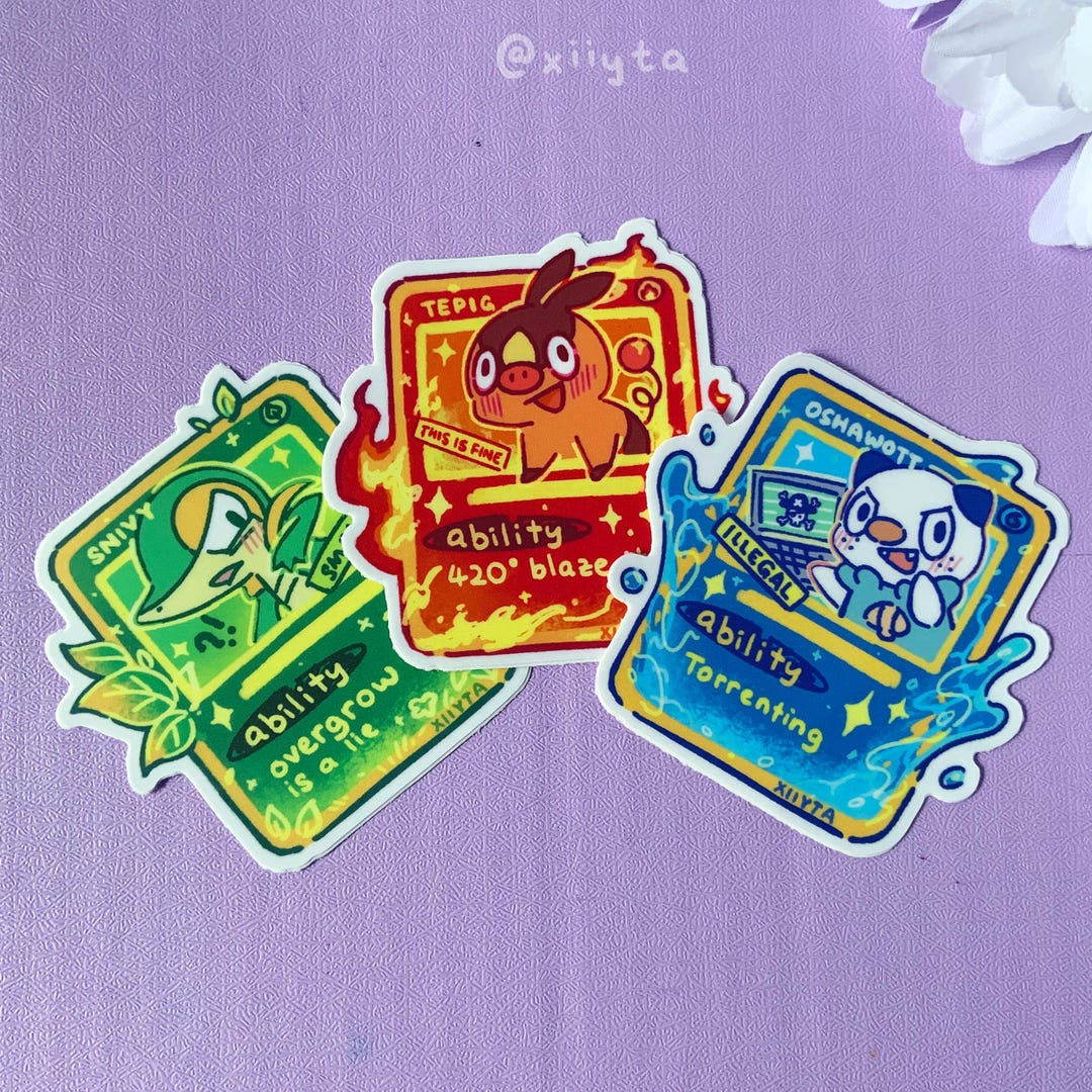 Gen 5 Life Crisis Pocket Card Stickers Cute Silly Stickers Trading Card ...