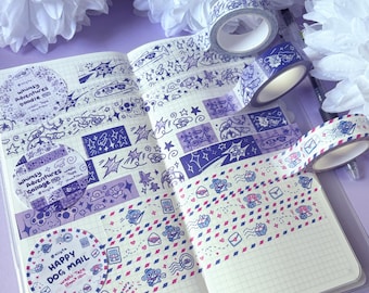 Life Crisis Dog & Mocha Washi Tape | Doodle, Collage, Happy Mail