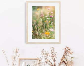 Field of Wildflowers Print Floral Artwork Colorful Flower Print Gift for Flower Lover Floral Artwork for Living Room Gift for Plant Lover