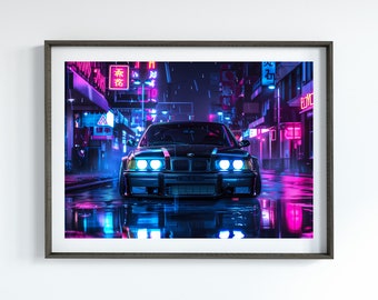 BMW E36 M3 Car Photography Print Gift for Car Lover BMW Wall Art for Car Enthusiast Gift Car Poster for Garage Art Gift For Him Car Guy Gift