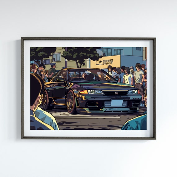 Nissan Skyline GTR 32 JDM Legends Poster Garage Art Motorsports