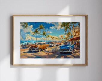 Vintage Classic Cars Retro 1950s Decor Garage Wall Art Retro Car Print Car Lover Gift Vintage Car Art for Garage Decor Car Enthusiast Gift