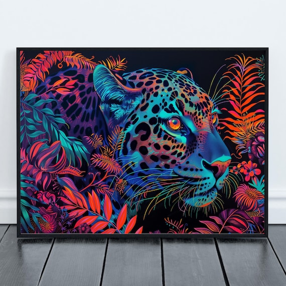 Abstract Animal Artwork of a Leopard Wildlife Portrait for Jungle