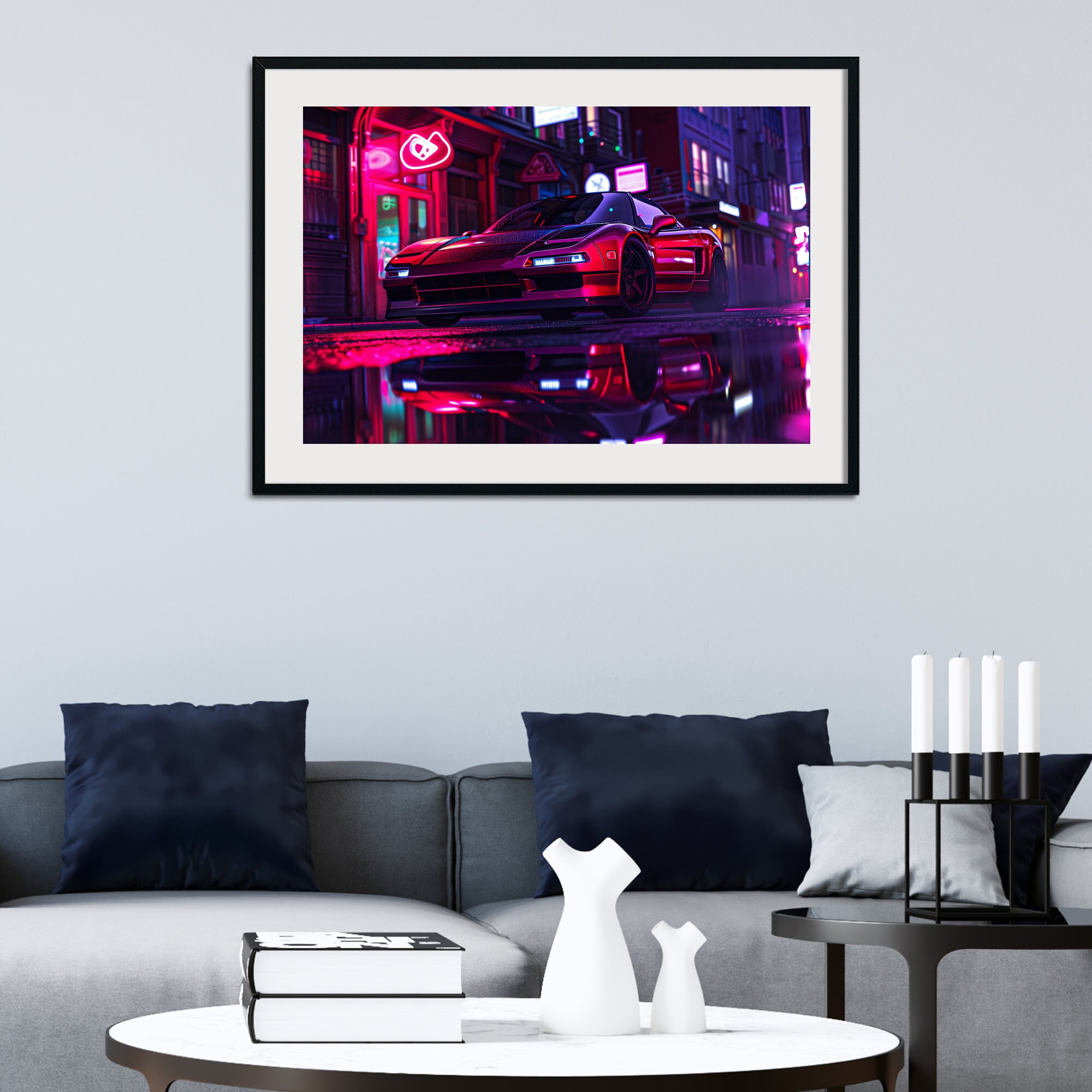 Honda NSX 1990 Cyberpunk Art Honda NSX Poster Car Enthusiast Gift
