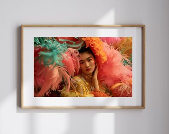 Fashion Photography Print High Fashion Poster Gift for Fashionista Bedroom Wall Decor for Women Gift for Fashion Designer Maximalist Art