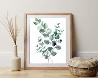 Elegant Eucalyptus Botany Illustration Wall Art Simple Modern Line Art Nature-Inspired Print for Home Decor Perfect Gift for Plant Lovers