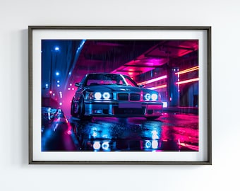 BMW E36 M3 Car Photography Print Gift for Car Lover BMW Wall Art for Car Enthusiast Gift Car Poster for Garage Art Gift For Him Car Guy Gift