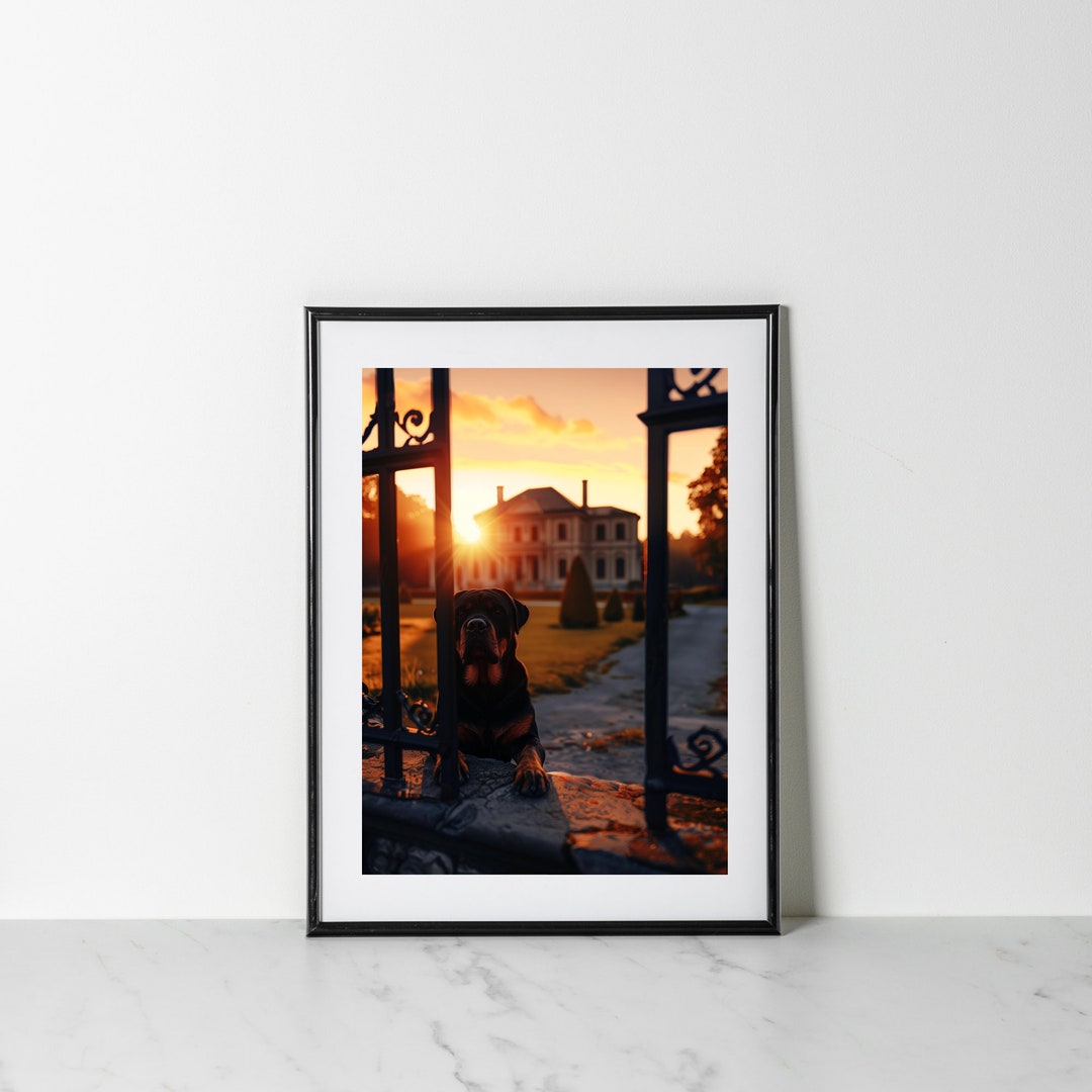 Rottweiler, Beware of Dog, Loyal Companion, Guardian, Strong, Sunset ...