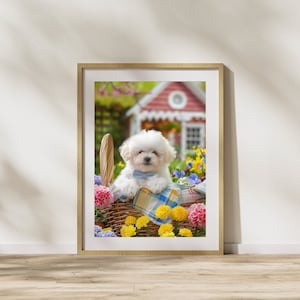 Bichon Frise Art Gift for Dog Owner Bichon Frise Portrait Dog Mom Gift Pet Portrait Art Bichon Frise Print Dog Photography Pet Owner Gift