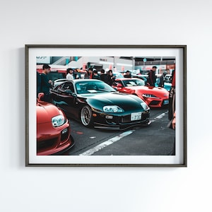 Toyota Supra MK4 JDM Poster for Garage Art Motorsports Gift for Car Enthusiast Classic Car Poster for Office Car Lover Gift Car Photograph